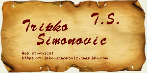 Tripko Simonović vizit kartica